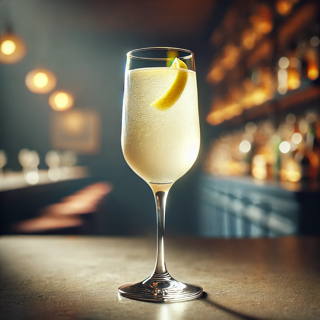 French 75 w kieliszku szampana