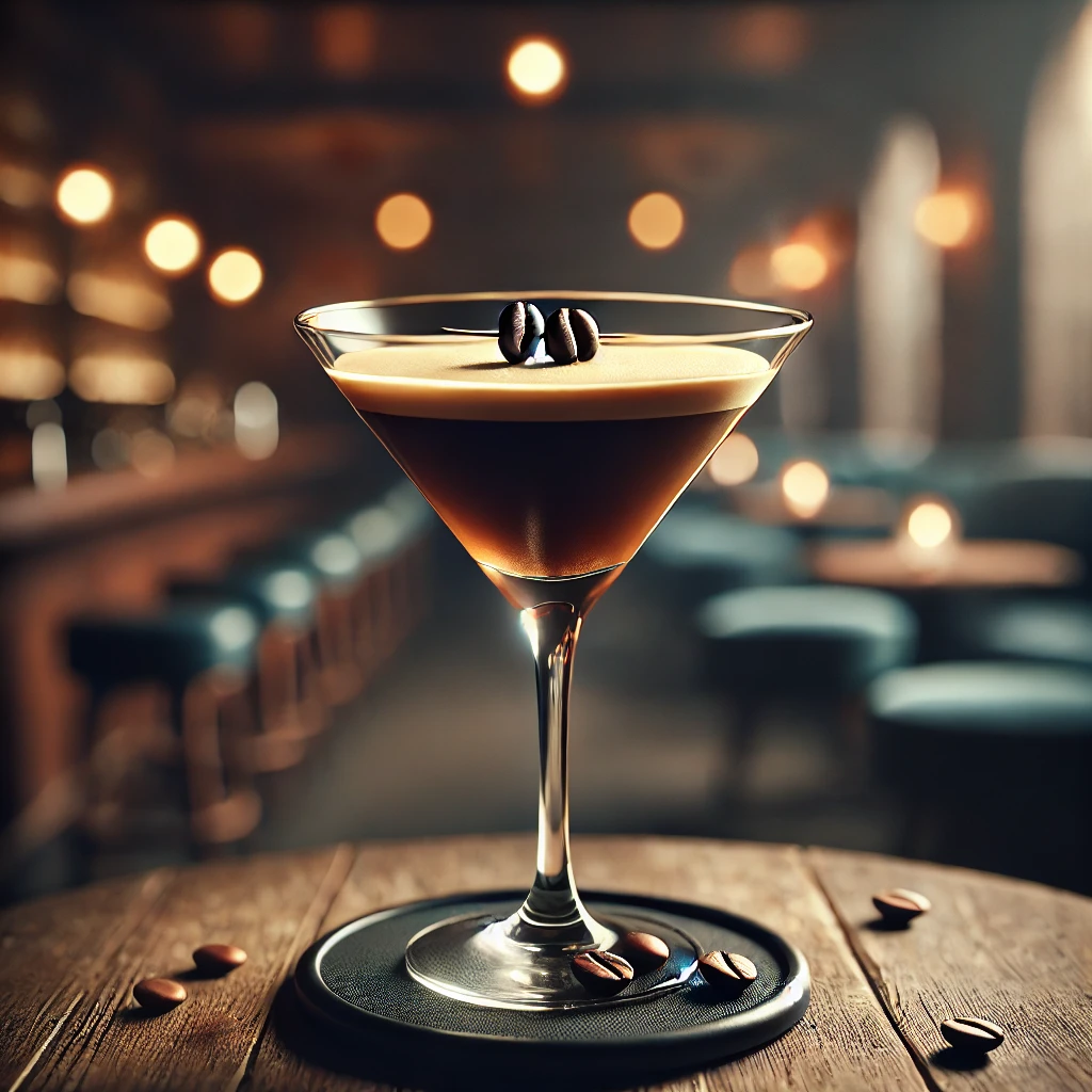 Espresso Martini w eleganckim kieliszku