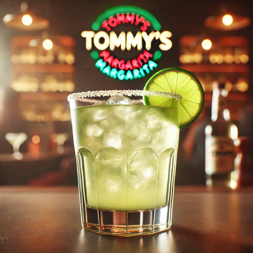 Tommy's Margarita w szklance z solą na brzegach